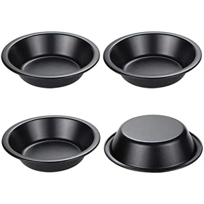 Imagen de webake 4 moldes redondos para quiche, diámetro de 12 cm, antiadherente, redondos, quiche