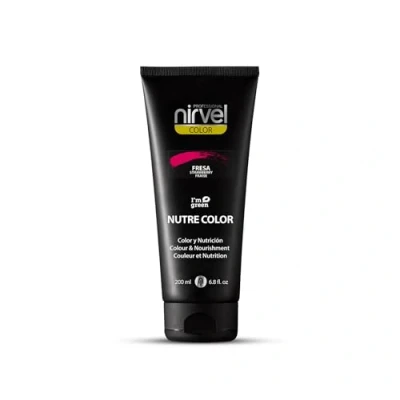 Imagen de Nirvel NUTRE COLOR FLUOR Fresa 200 mL Mascarilla Profesional Coloración temporal Nutrición y brillo