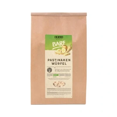 Imagen de GRAU El Original Verdura deshidratada para menús Barf Perros Dados de chirivía, Pack Individual (1 x 1,2 kg), alimento complementario