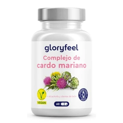 Imagen de Cardo Mariano 500mg, 60 Cápsulas Alcachofa 400mg, Diente de Leon 150mg y Desmodium 100mg Alta Dosificación Silimarina Probado en laboratorio, 100% vegano sin aditivos