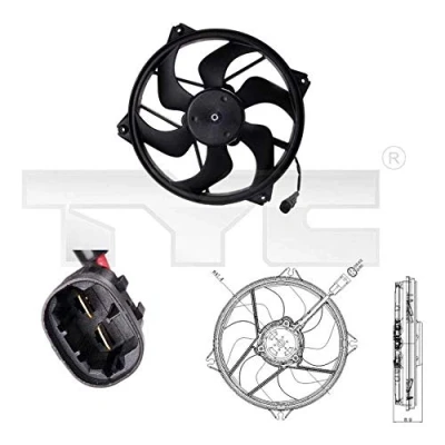 Imagen de TYC 826 0006 ventilador de radiador 385 400 sin bastidor (armazón) CITROËN: C4 Picasso 2, Coupé, I Hatchback