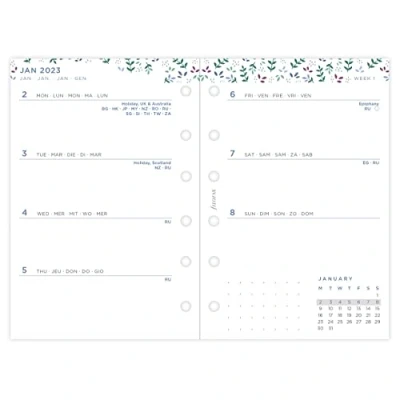 Imagen de Filofax Pocket Garden 2023 Agenda semanal con vista semanal, color blanco (23 68292)