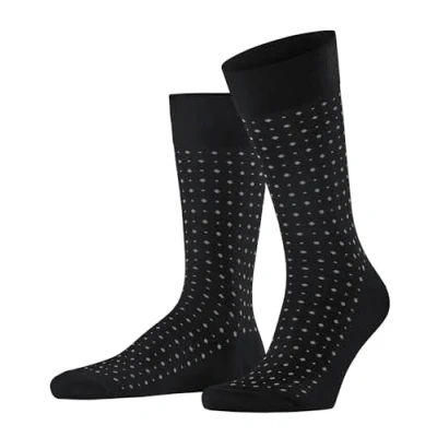 Imagen de FALKE Tiago M SO algodón fil d&#039;Écosse estampado 1 par, Calcetines Hombre, Negro (Black 3000) puntos, 41 42