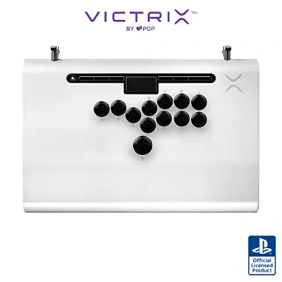 Imagen de Gamepad PDP Pro FS 12, Panel de mandos tipo máquina recreativa, Aluminio, Para PC, PlayStation 4 y 5, Blanco