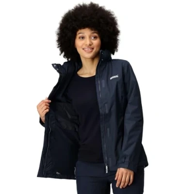 Imagen de Regatta Daysha Chaqueta Hydrafort impermeable con Capucha ocultable Jackets Waterproof Shell, Mujer, Navy, 14
