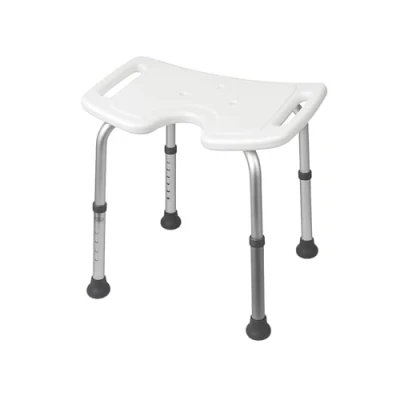 Imagen de Mobiclinic®, Taburete de baño, Bahía, Silla para Ducha, Marca Española, Asiento en U, Regulable 7 Alturas, hasta 100 kg, Banqueta Conteras Antideslizantes, WC, Mayores