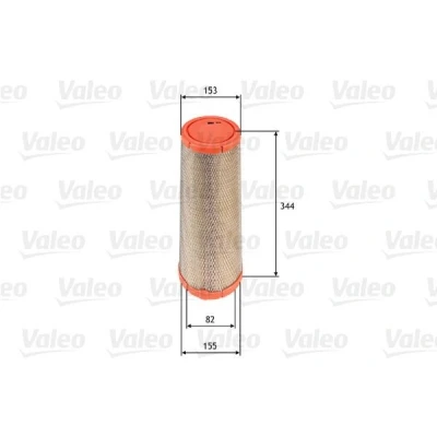 Imagen de VALEO 585713 Filtro de aire 344 155, 153 Cartucho filtrante IVECO: DAILY 2 Kasten/Kombi, Pritsche/Fahrgestell, Bus