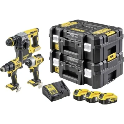 Imagen de DeWALT DCK377P3T QW Batería combinada (18 V, 5 Ah, 3 Piezas), Color Negro y Amarillo