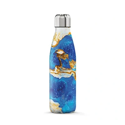 Imagen de THE STEEL BOTTLE botella térmica de acero inoxidable, aislamiento al vacío doble pared, capacidad 500 ml, cierre hermético, portátil (Golden Cloud)