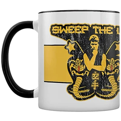 Imagen de Pyramid International Cobra Kai (Sweep The Leg) Black Coloured Inner Mug 0, 11 Ounces, Cerámica, Color
