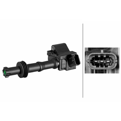 Imagen de HELLA 5DA 358 290 651 Bobina de encendido 3polos cavidad bujía PEUGEOT: 208 I Hatchback, 308 II SW 2