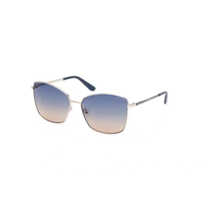 Imagen de Guess Mujer GU00149 32W Gafas de sol Metal Oro Azul Cuadrada Normal