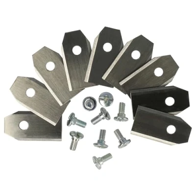 Imagen de vhbw 9x Cuchilla repuesto compatible con Husqvarna Automower 420, 330X, 430X, 450X, 440, 520, 550 cortacésped Recambio, plata, acero
