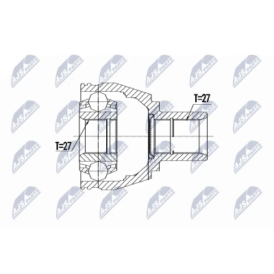 Imagen de NTY NPW ME 082 Junta Homocinética Transmisión automática Eje delantero, izquierda MERCEDES BENZ: Clase A