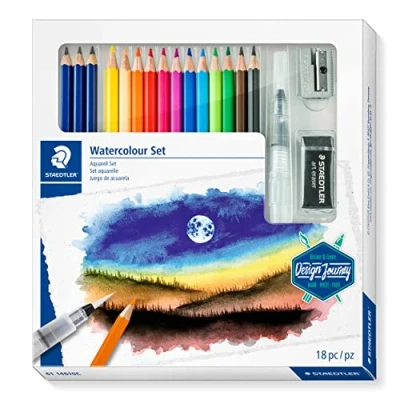 Imagen de STAEDTLER 61 14610C ST Caja con lápices acuarelables de grafito y colores surtidos