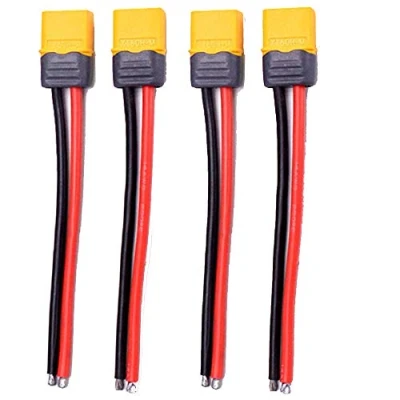 Imagen de 4 Piezas XT60H Macho Hembra Conector Cable con Carcasa de Cubierta Silicona 12AWG 150mm para Batería RC Lipo (XT60H Cable)