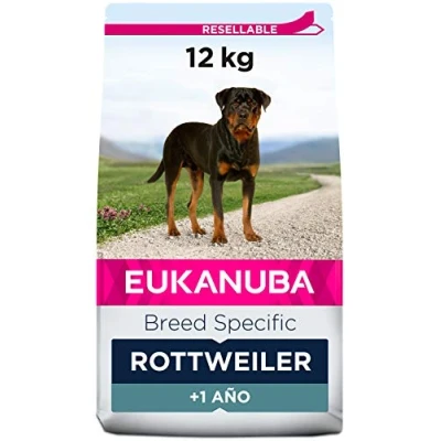 Imagen de EUKANUBA Breed Specific alimento seco para perros rottweiler adultos, óptimamente adaptado a la raza 12 kg