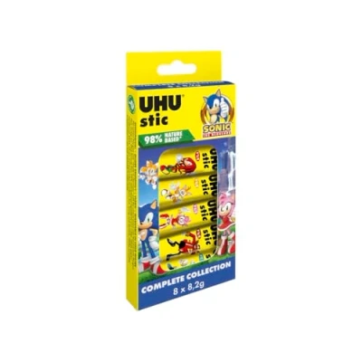 Imagen de UHU Stic Minecraft Barra de Pegamento Sostenible, Pegado Fuerte, Rápido y Duradero, Collection box 8x8,2 g