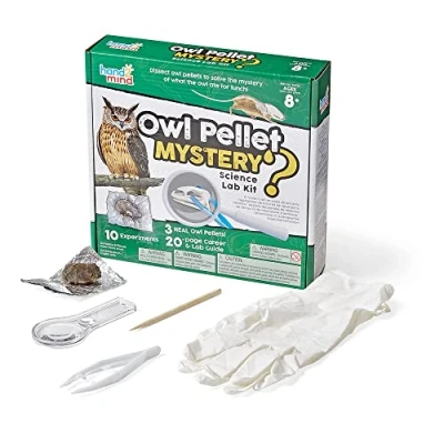 Imagen de Learning Resources Kit de laboratorio científico con Búho Pellets, zoológico para niños,con guía repleta información,aprende sobre la biología animal y disecciona bolas regurgitado