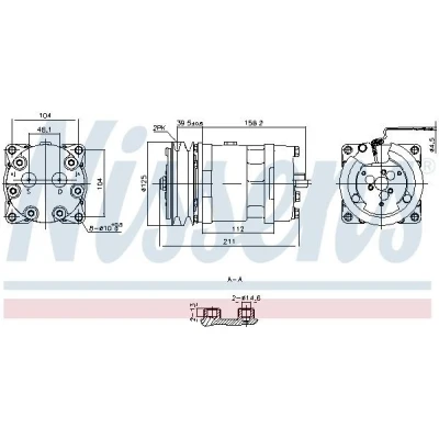 Imagen de Compresor, aire acondicionado NISSENS 891000
