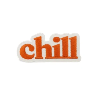 Imagen de Parche naranja Chill Parches Termoadhesivos de Planchado para Ropa Aplique Codera Rodillera Bordado DIY Finally Home