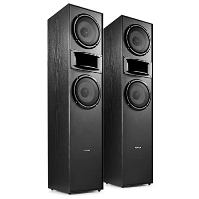 Imagen de FENTON SHF700B Par de Altavoces HiFi Color Negro, Potencia 400 W, woofer 2 x 6,5 Pulgadas, tecnología 3 vías, terminales Tornillo chapados en Oro, Patas Goma Antideslizantes.