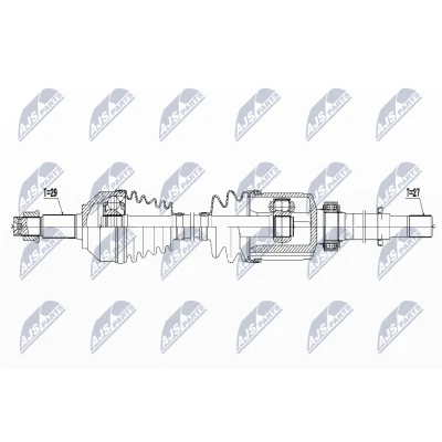 Imagen de NTY NPW NS 062 Árbol de transmisión Eje delantero, derecha 968 NISSAN: X Trail, RENAULT: Koleos I