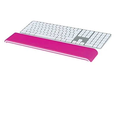 Imagen de Leitz 65230023 Reposamuñecas ajustable para teclado Ergo WOW, dos alturas seleccionables, Fucsia/Blanco