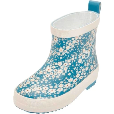 Imagen de Playshoes Flowers Botas de agua para niños, Talla: 19, Teal Zapatos