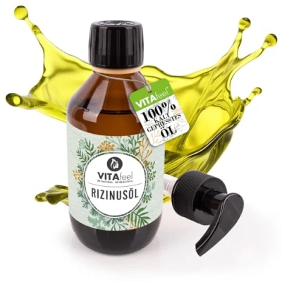 Imagen de MeaVita Aceite De Ricino 100% Puro Prensado En Frío, Primera Calidad, 1 Paquete (1 X 250 Ml) ml