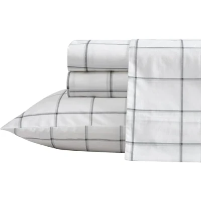 Imagen de Nautica Juego de sábanas Queen, Ropa Cama percal algodón, crujiente y Fresco, Ligero Transpirable (Negro, Queen)