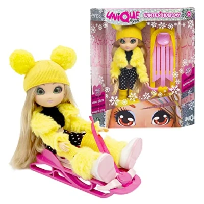 Imagen de Giochi Preziosi ÚNICO Eyes, Muñeca de 25 cm Amy, con su Mirada Que te Sigue los Ojos, Ropa Invierno y Accesorios, Juguete para niños a Partir 3 años, MYM171
