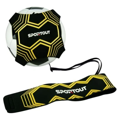 Imagen de Sportout Fútbol Kick Throw Trainer, Solo Practice Training, Habilidades de Control Ayuda, Cinturón Cintura Ajustable, para Pelotas Tamaño 3 4 5, niños y Adultos