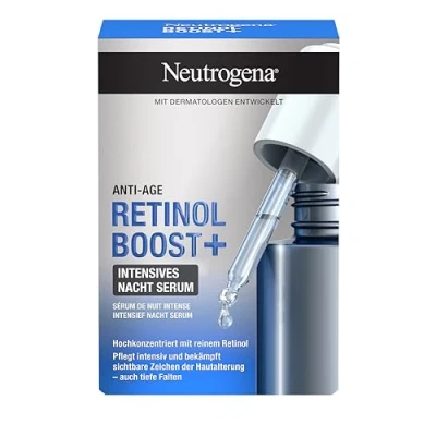 Imagen de Neutrogena retinol Boost+ suero intenso nocturno (30 ml), facial antiedad altamente concentrado con para piel joven y saludable