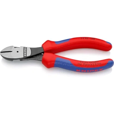 Imagen de Knipex Alicates de corte diagonal fuerza negro atramentado, con fundas multicomponentes 160 mm 74 02