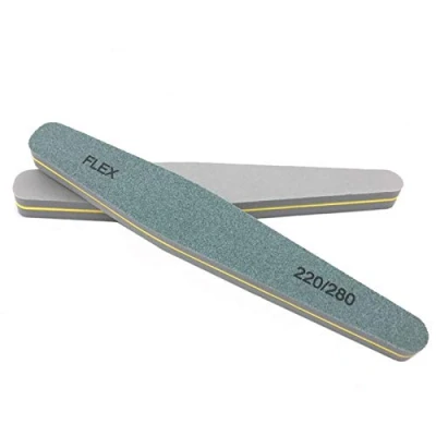 Imagen de Herramientas de Diamante 2pcs Lima uñas 220/280 Grit Profesional Lijado Nail Buffer pulidora la manicura del Archivo búfer pedicura Arte