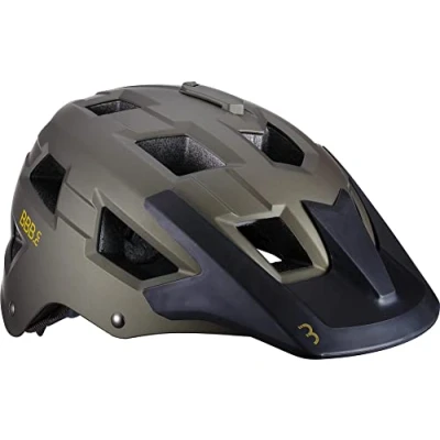 Imagen de BBB Cycling Casco para Mountain Bike unisex con sistema fijación de cámara. Carcasa fabricada en ABS y visera grande fija.Certificación CE Modelo Nanga Verde Oliva mate BHE 54 Talla L(58 61cm)