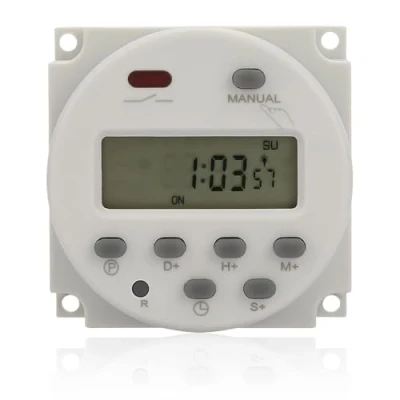 Imagen de Mini Interruptor de Temporizador Programable, 1 Segundo a 168 Horas, Dispositivo Control Automático Electrónico Tiempo, 5V 12V 24V 110V 220V, Digital Pared/Panel(12V DC)