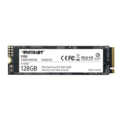 Imagen de Patriot P300 M.2 PCIe Gen 3 x4 128GB SSD NVMe de bajo Consumo P300P128GM28 Velocidad Lectura hasta 1600 MB/s y Escritura 600