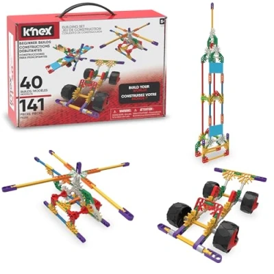 Imagen de K&#039;NEX 15210 Beginner 40 Model Building Set, Educational Toys for Boys and Girls, 141 Piece Beginners Learning Kit, Engineering Kids, Colourful Construction Children Aged 5 +