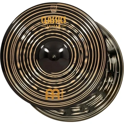 Imagen de Meinl Cymbals Classics Custom Dark Plato Hihat de 14 pulgadas (35,56cm) Platillos Batería Pareja Bronce B12, Acabado Oscuro (CC14HDAH)