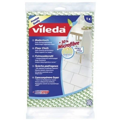 Imagen de Vileda 116362 Paño de suelo con 30% microfibra para absorber incluso las partículas más pequeñas suciedad tecnología antiolores, buena adherencia frotar, 1 unidad