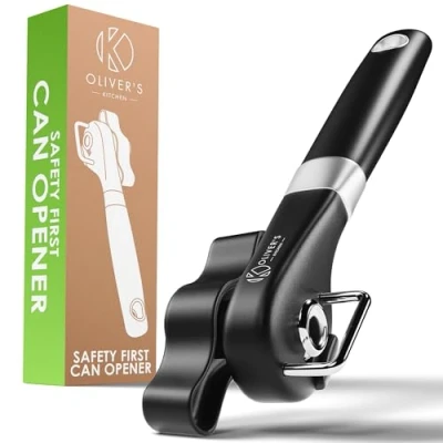 Imagen de Oliver&#039;s Kitchen ® Abrelatas Manual Abre Botes de Seguridad Abridor Latas y con facilidad Abrebotes Conserva Mango Agarre Cómodo Menaje Cocina para Facilitar tu Vida Diaria