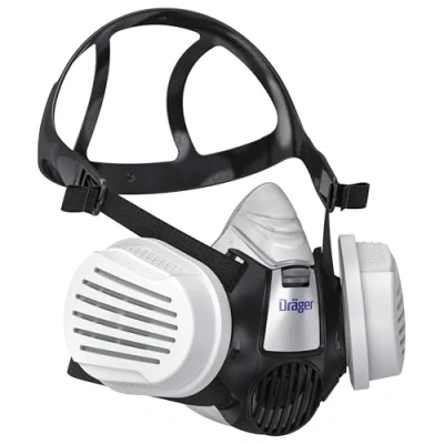 Imagen de Dräger X plore 3300 Máscara de polvo y artesanía con filtros P3 R resistente al agua contra partículas finas Talla S