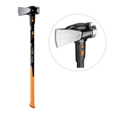 Imagen de Fiskars Hacha IsoCore XXL, Para partir troncos y clavar cuñas, 92 cm, 5,22 kg, Negro/Naranja, 1020220