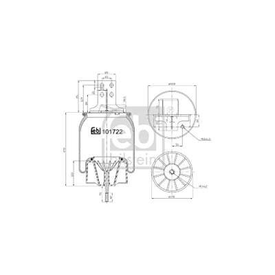 Imagen de FEBI BILSTEIN 101722 Fuelle, suspensión neumática