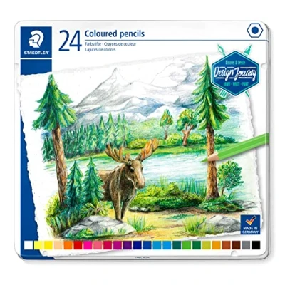 Imagen de STAEDTLER 146C M24 Design Journey. Caja metálica con 24 lápices de colores surtidos