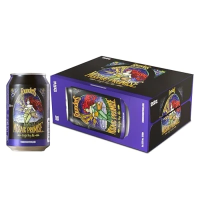 Imagen de Founders Mosaic Promise, Pack 12 Latas x 33cl, Cerveza American IPA, Con Sólo 2 Ingredientes, Sabor Amargo y Persistente, 5.5% Vol Alcohol