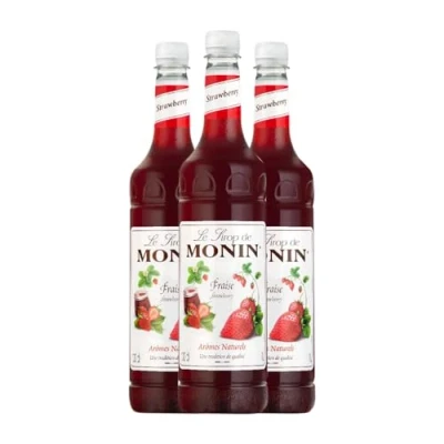 Imagen de Schnapp MoninCocktail Sirope Fresa PET Botella Misil 1 L (Caja de 3 L)