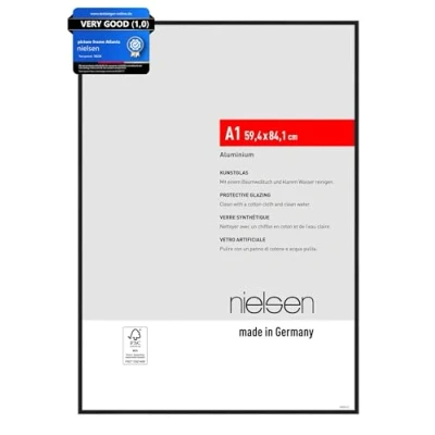Imagen de nielsen marco de aluminio Atlanta, 59,4x84,1 cm (A1), Negro mate